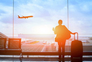 traveler at airport